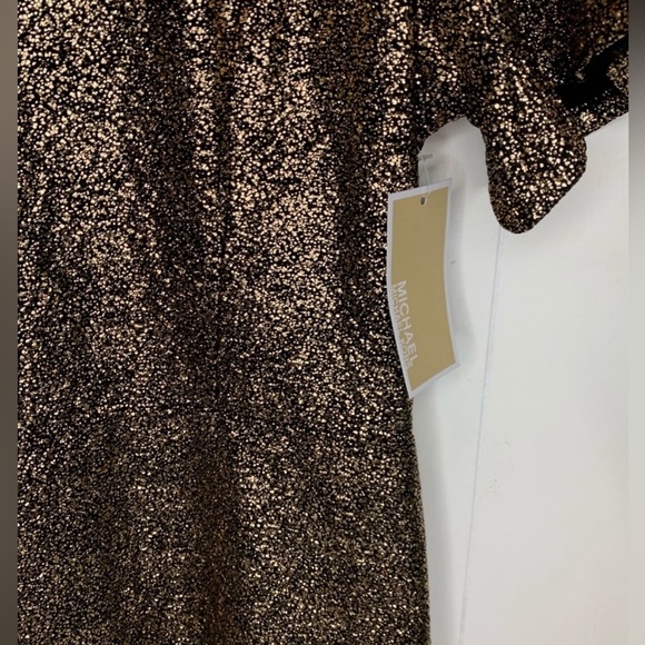 Michael Kors Large Shimmery Metallic Golden Dress.Large. - Picture 4 of 5